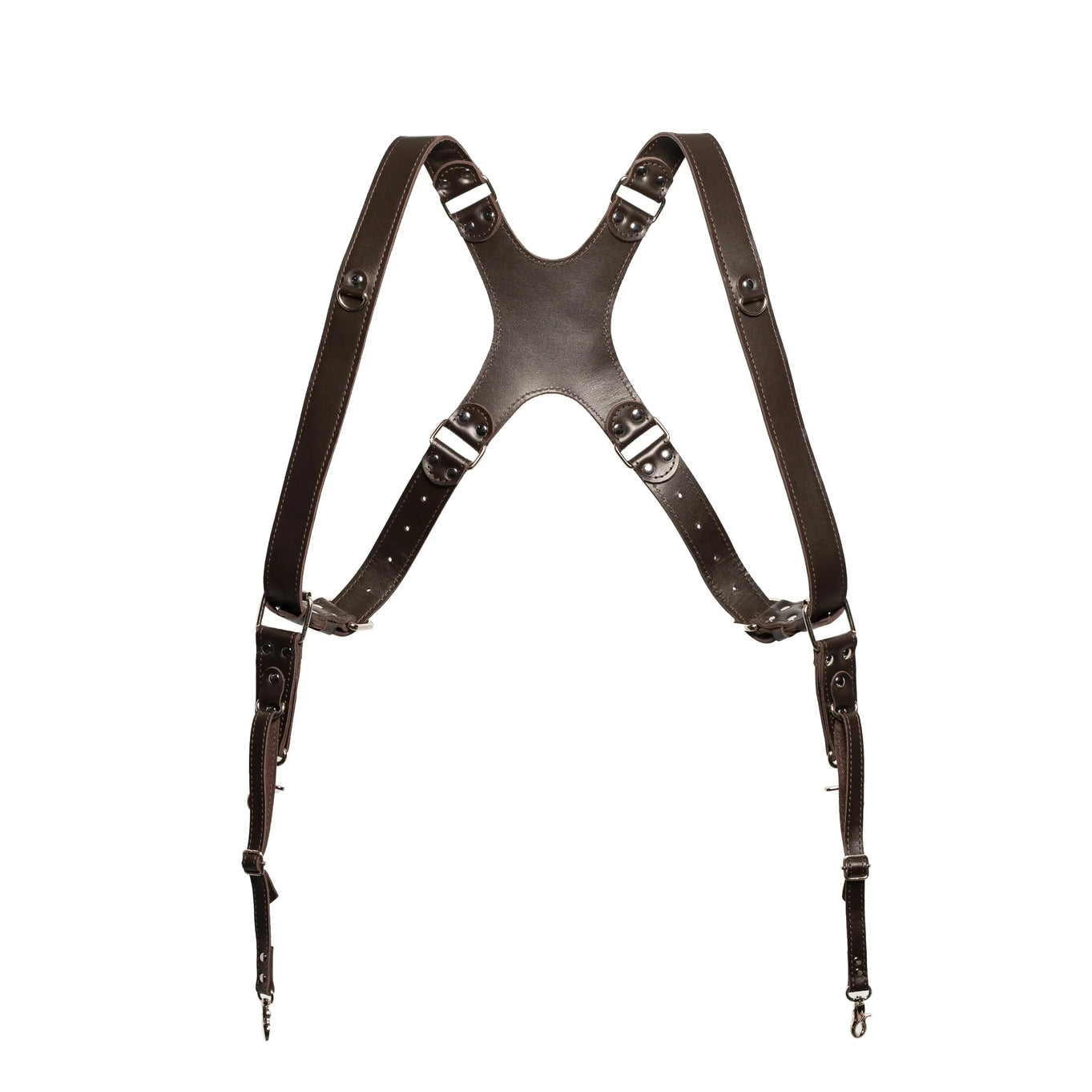 Smooth Leather Dual Camera Harness – Adjustable & Secure Fit