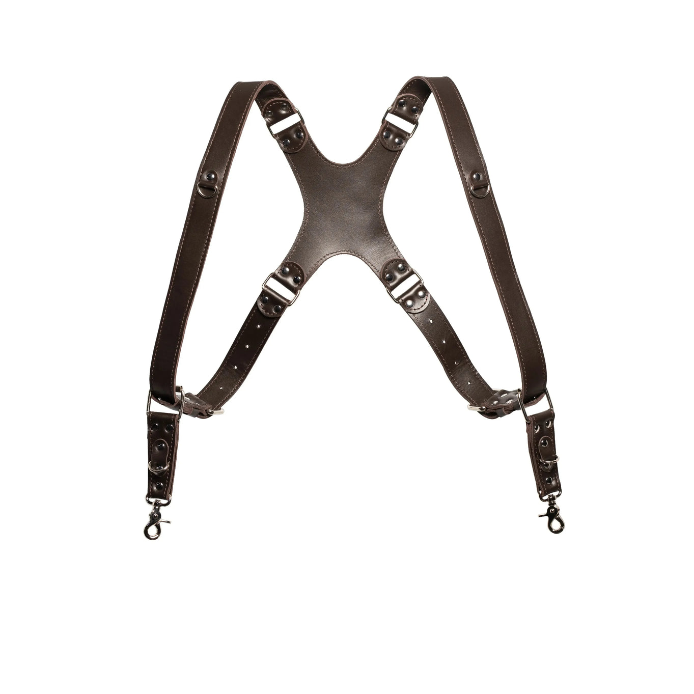 Smooth Leather Dual Camera Harness – Adjustable & Secure Fit