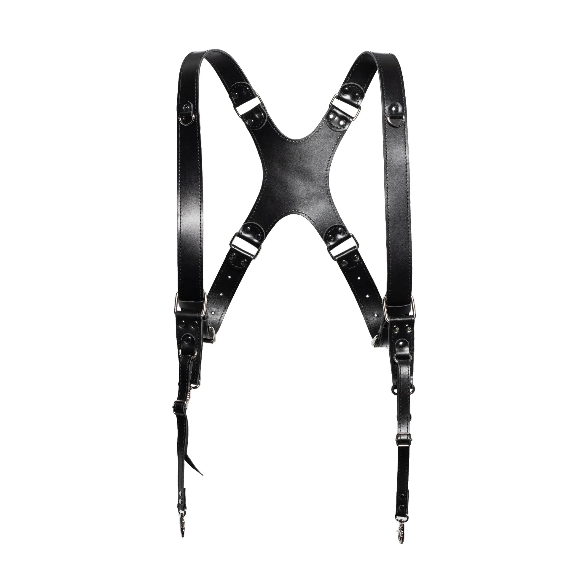 Leather Double Camera Harness | Black - Wenderfarer