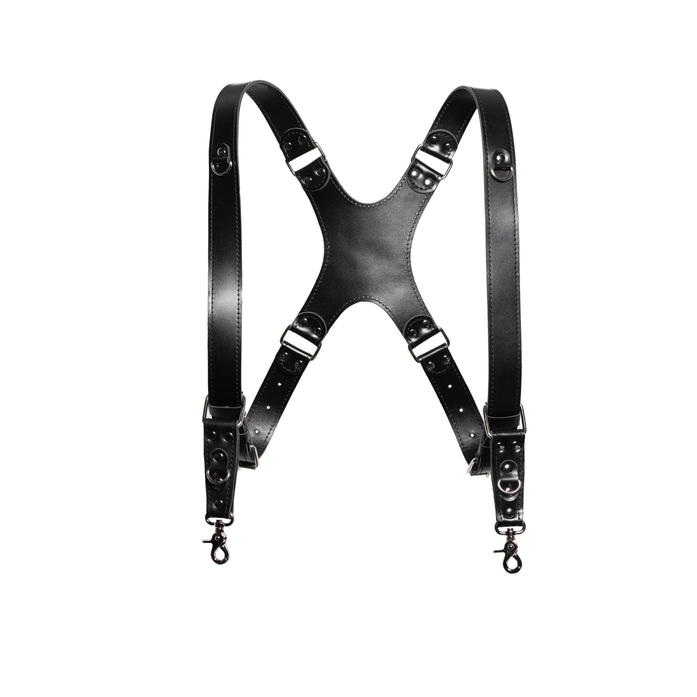 Leather Double Camera Harness | Black - Wenderfarer