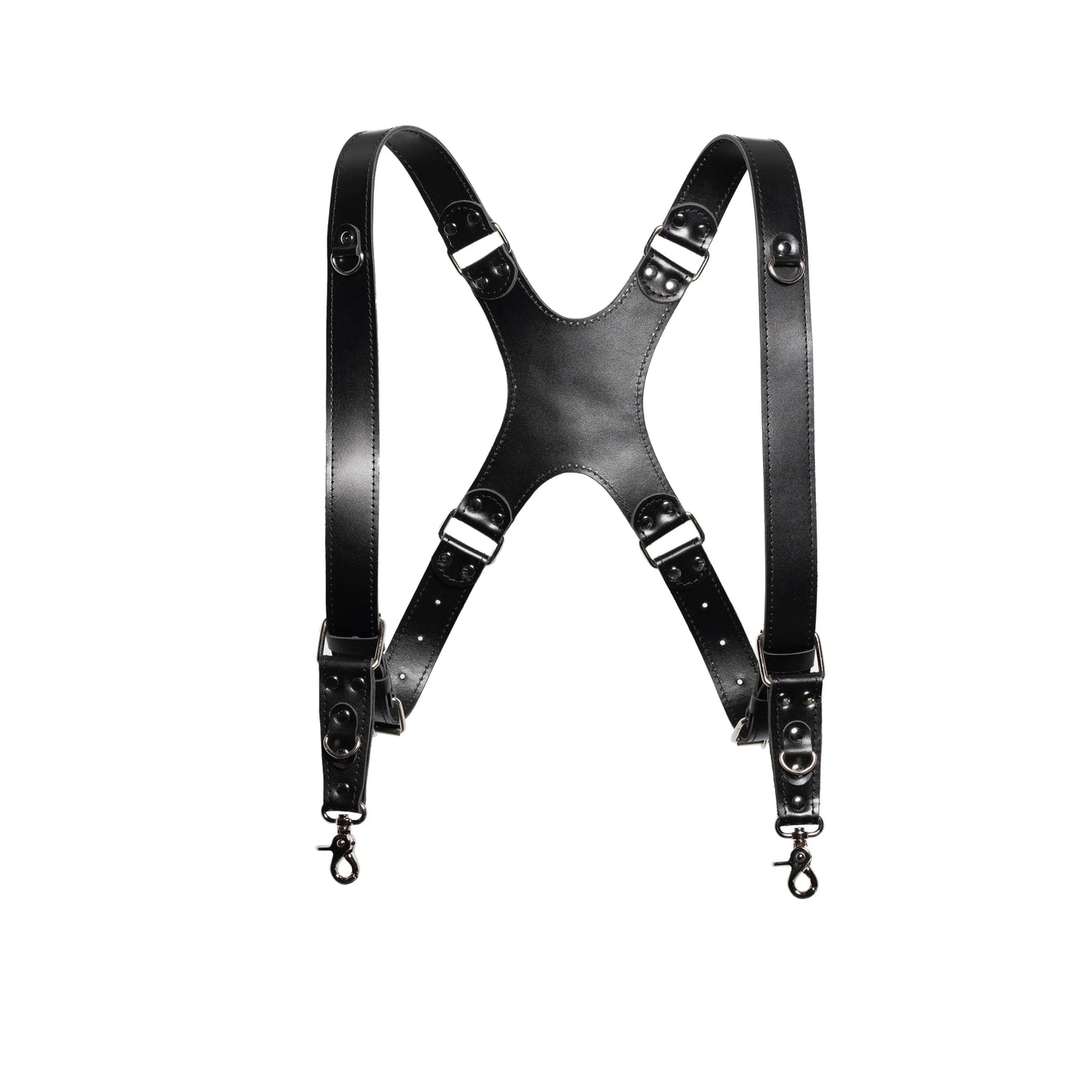 Leather Double Camera Harness | Black - Wenderfarer