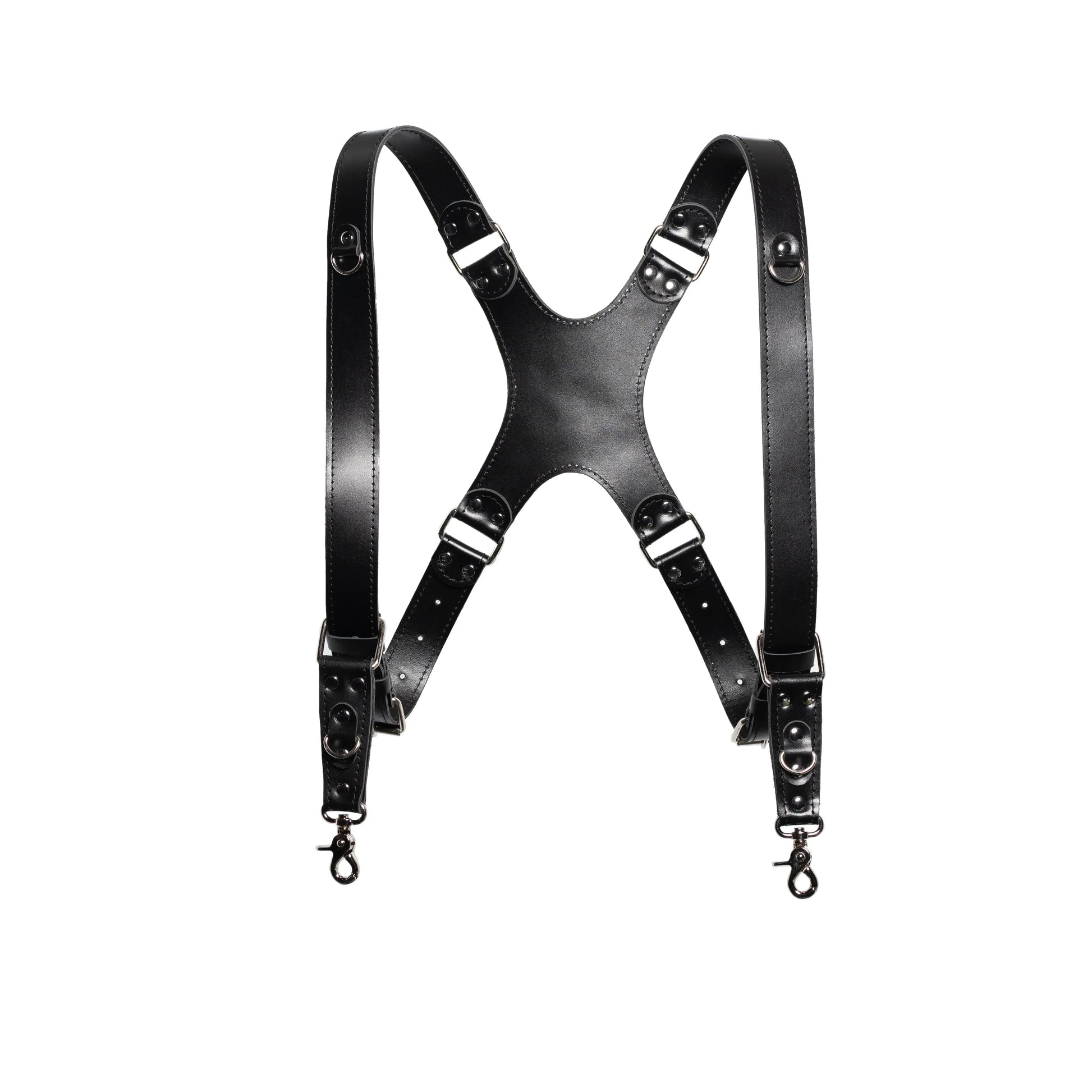 Leather Double Camera Harness | Black - Wenderfarer