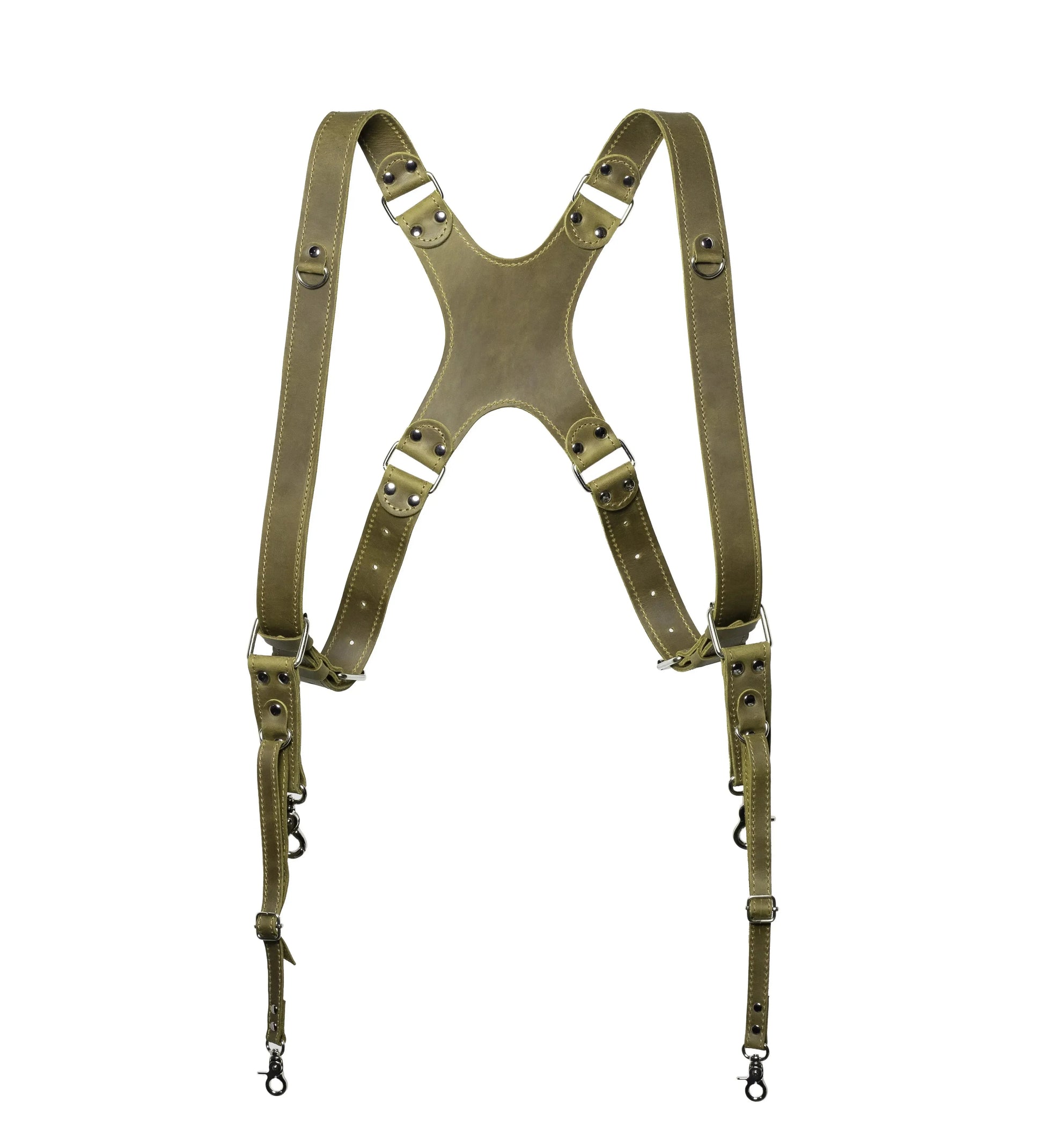 Dual Camera Harness – Matte Leather with Custom Logo Option