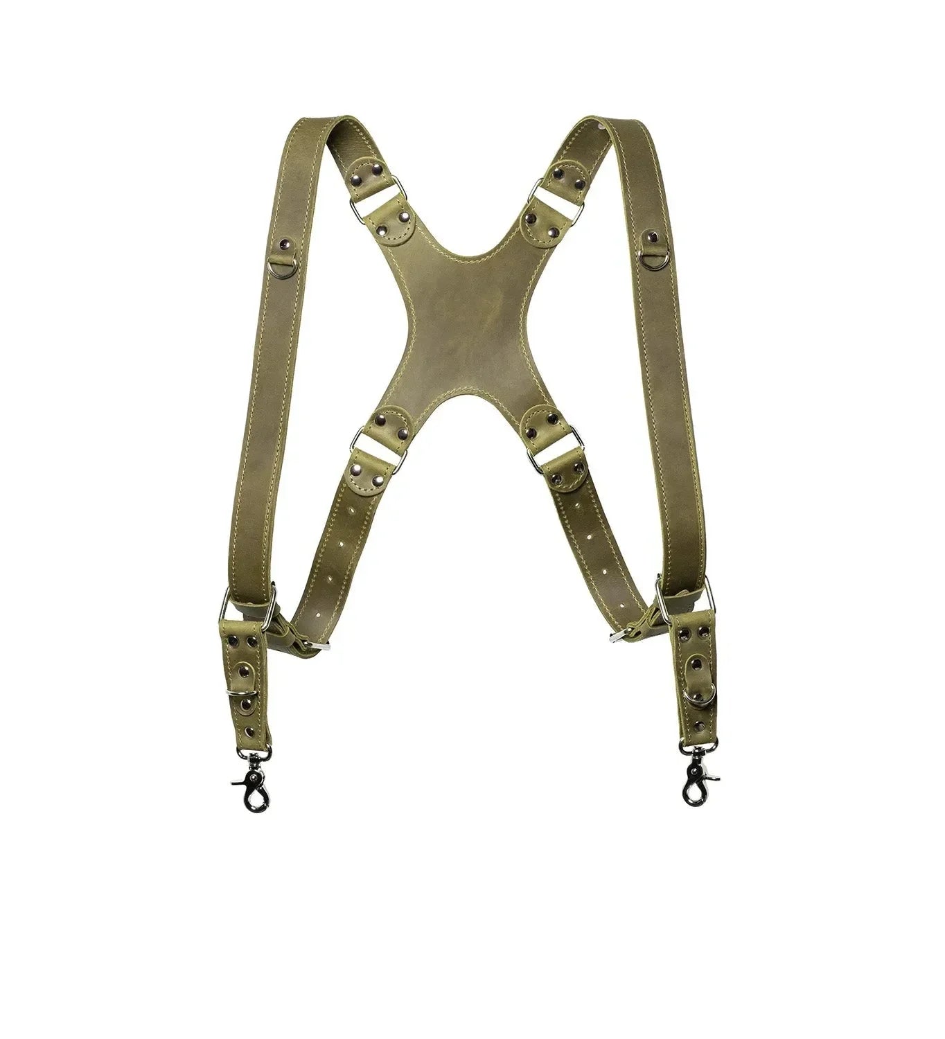 Dual Camera Harness – Matte Leather with Custom Logo Option