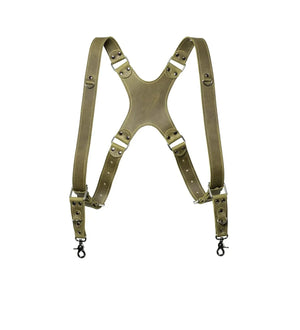 Dual Camera Harness – Matte Leather with Custom Logo Option