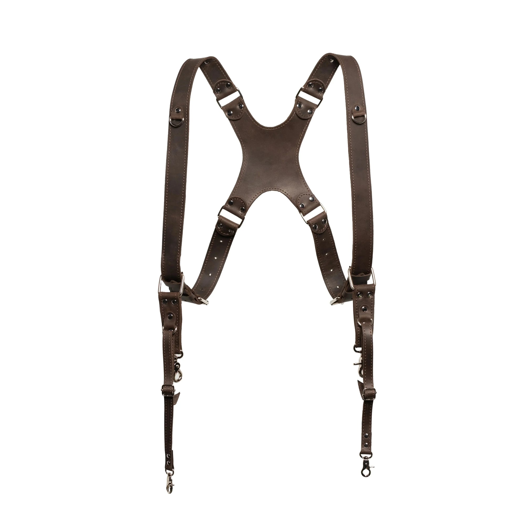 Dual Camera Harness – Matte Leather with Custom Logo Option