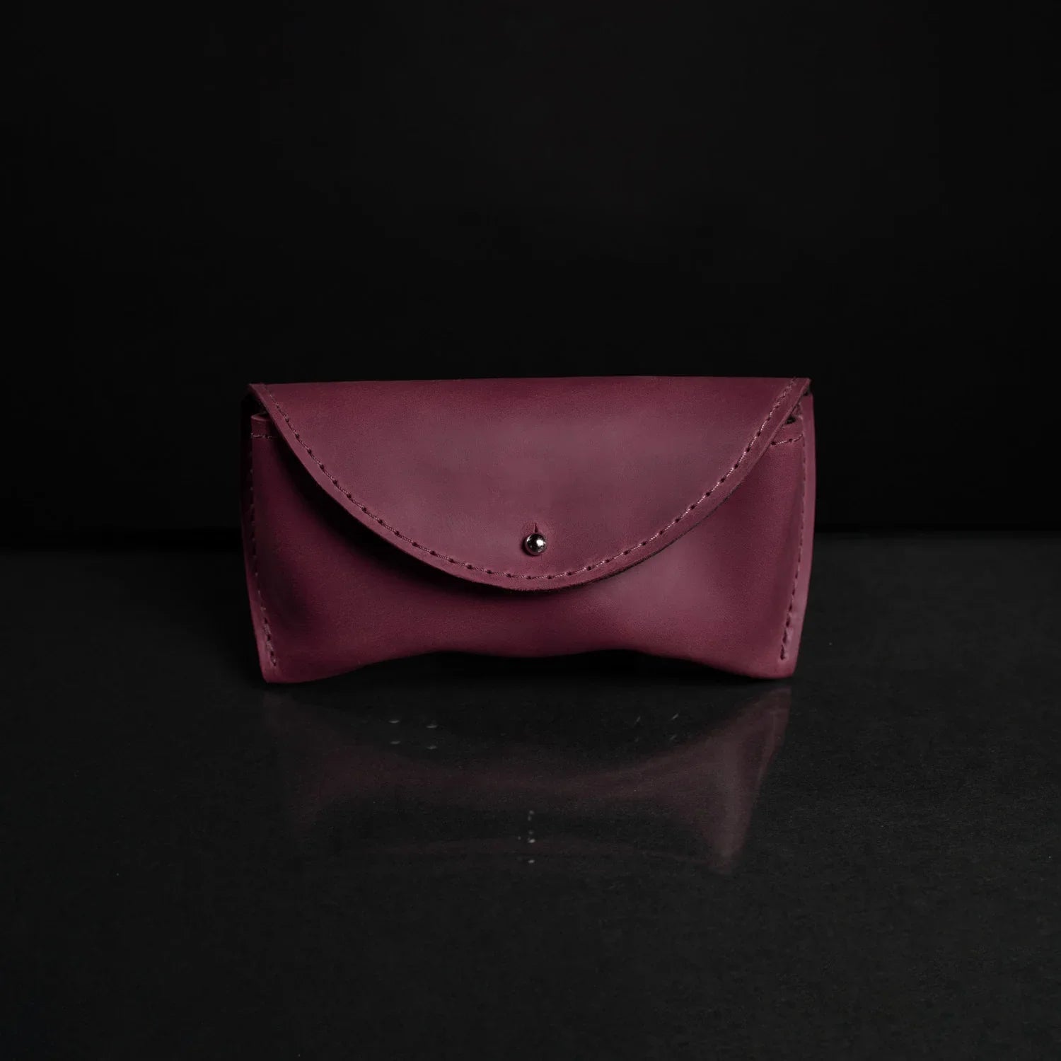 Handmade Waxed Matte Leather Case for Sunglasses