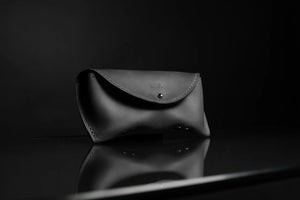 Handmade Waxed Matte Leather Case for Sunglasses