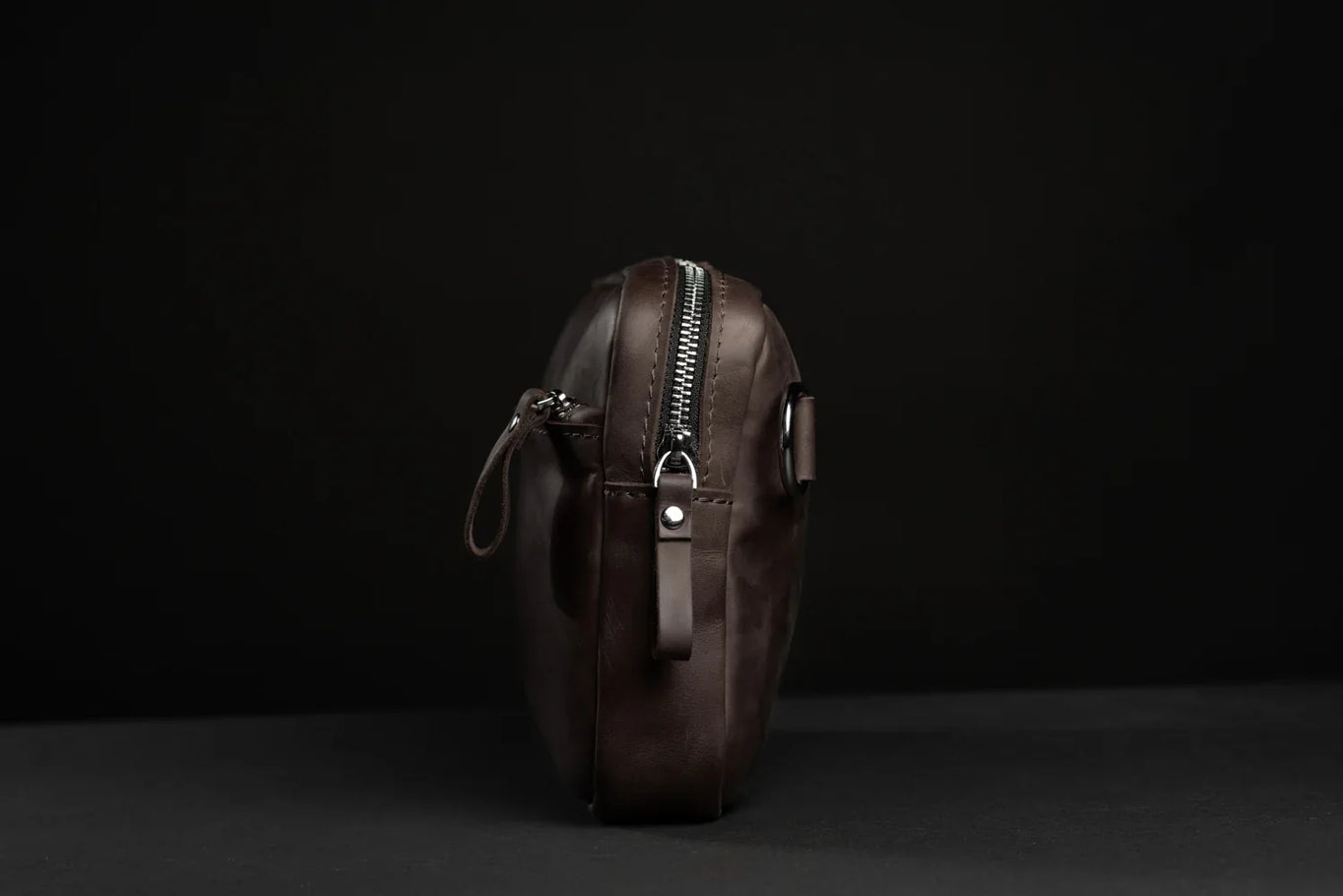 Zippered Leather Crossbody Bag for Men and Women | Orson