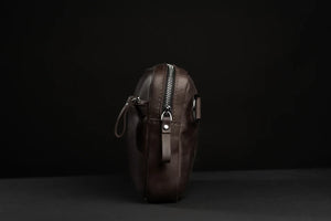 Zippered Leather Crossbody Bag for Men and Women | Orson
