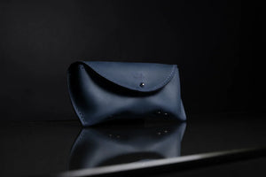 Handmade Waxed Matte Leather Case for Sunglasses