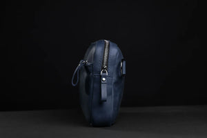Zippered Leather Crossbody Bag for Men and Women | Orson