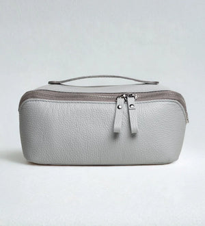 Full Grain Leather Cosmetic Bag – Travel Makeup Organizer | BeautyBox