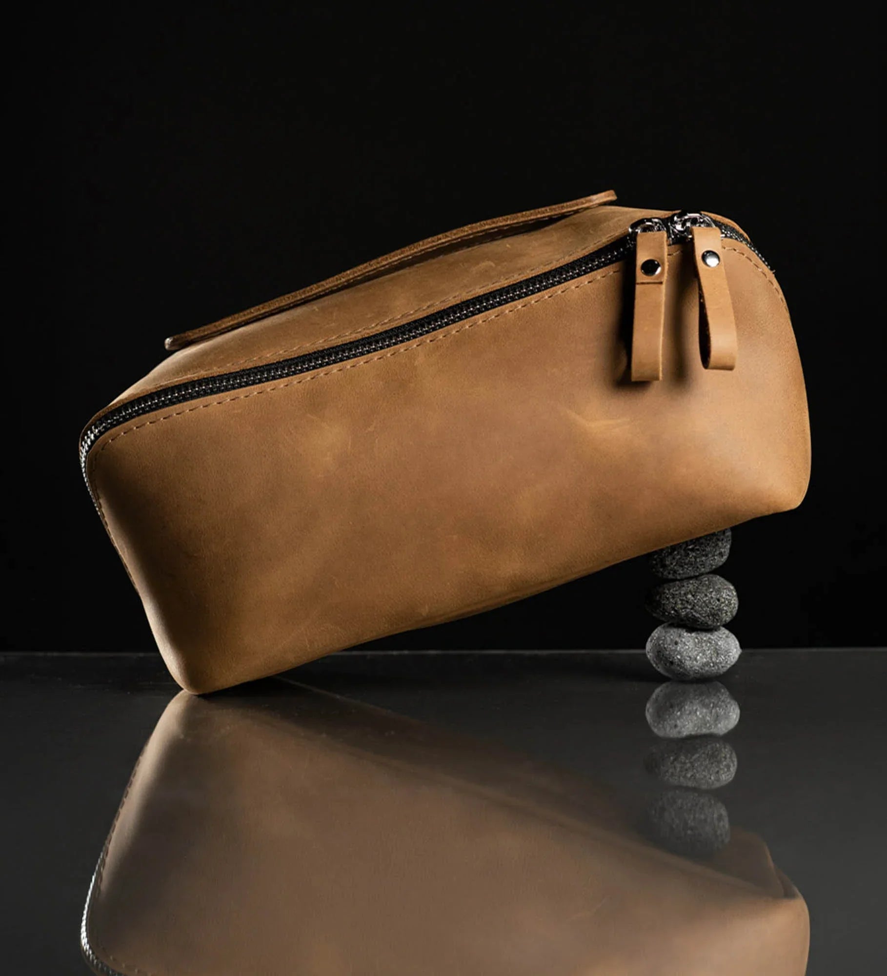 Matte Leather Cosmetic Bag – Travel Toiletry Organizer | BeautyBox