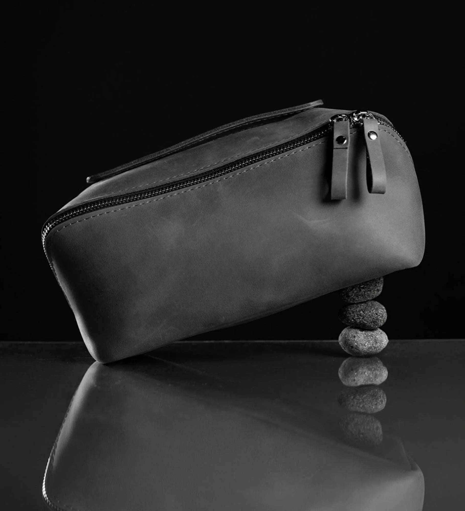 Matte Leather Cosmetic Bag – Travel Toiletry Organizer | BeautyBox