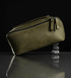 Matte Leather Cosmetic Bag – Travel Toiletry Organizer | BeautyBox