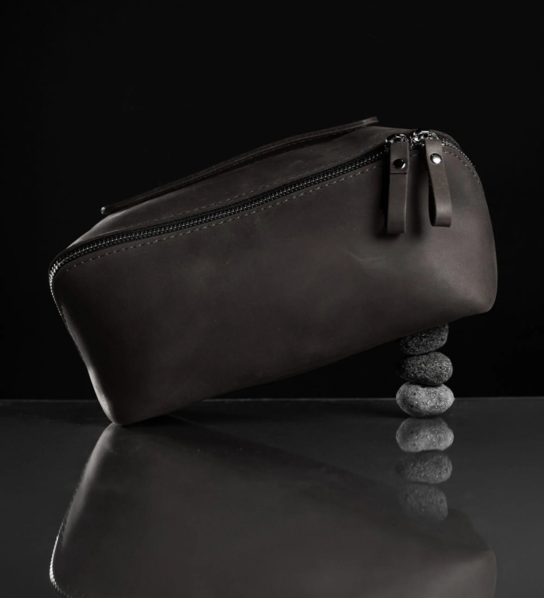 Matte Leather Cosmetic Bag – Travel Toiletry Organizer | BeautyBox