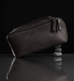 Matte Leather Cosmetic Bag – Travel Toiletry Organizer | BeautyBox