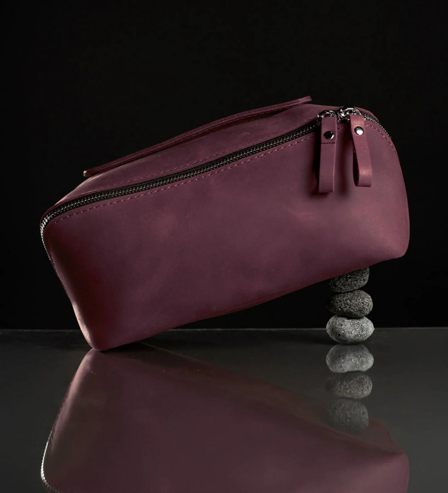 Matte Leather Cosmetic Bag – Travel Toiletry Organizer | BeautyBox