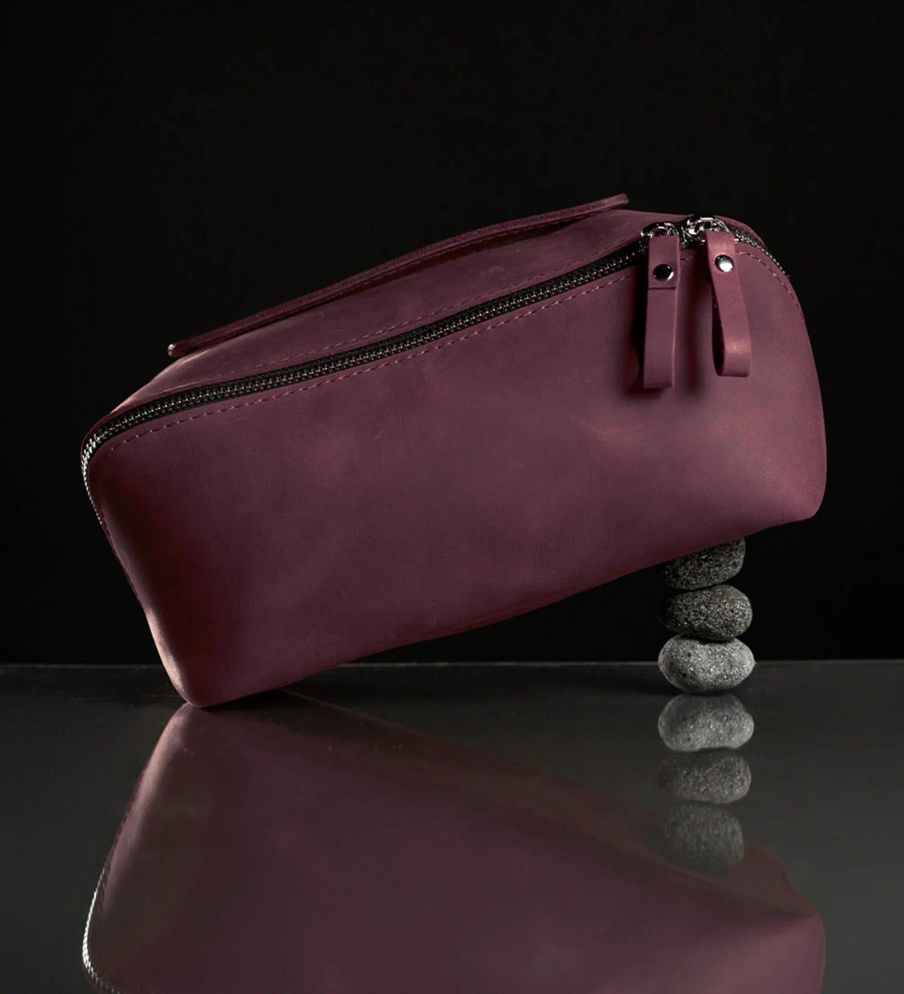 Matte Leather Cosmetic Bag – Travel Toiletry Organizer | BeautyBox