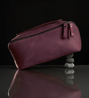 Matte Leather Cosmetic Bag – Travel Toiletry Organizer | BeautyBox