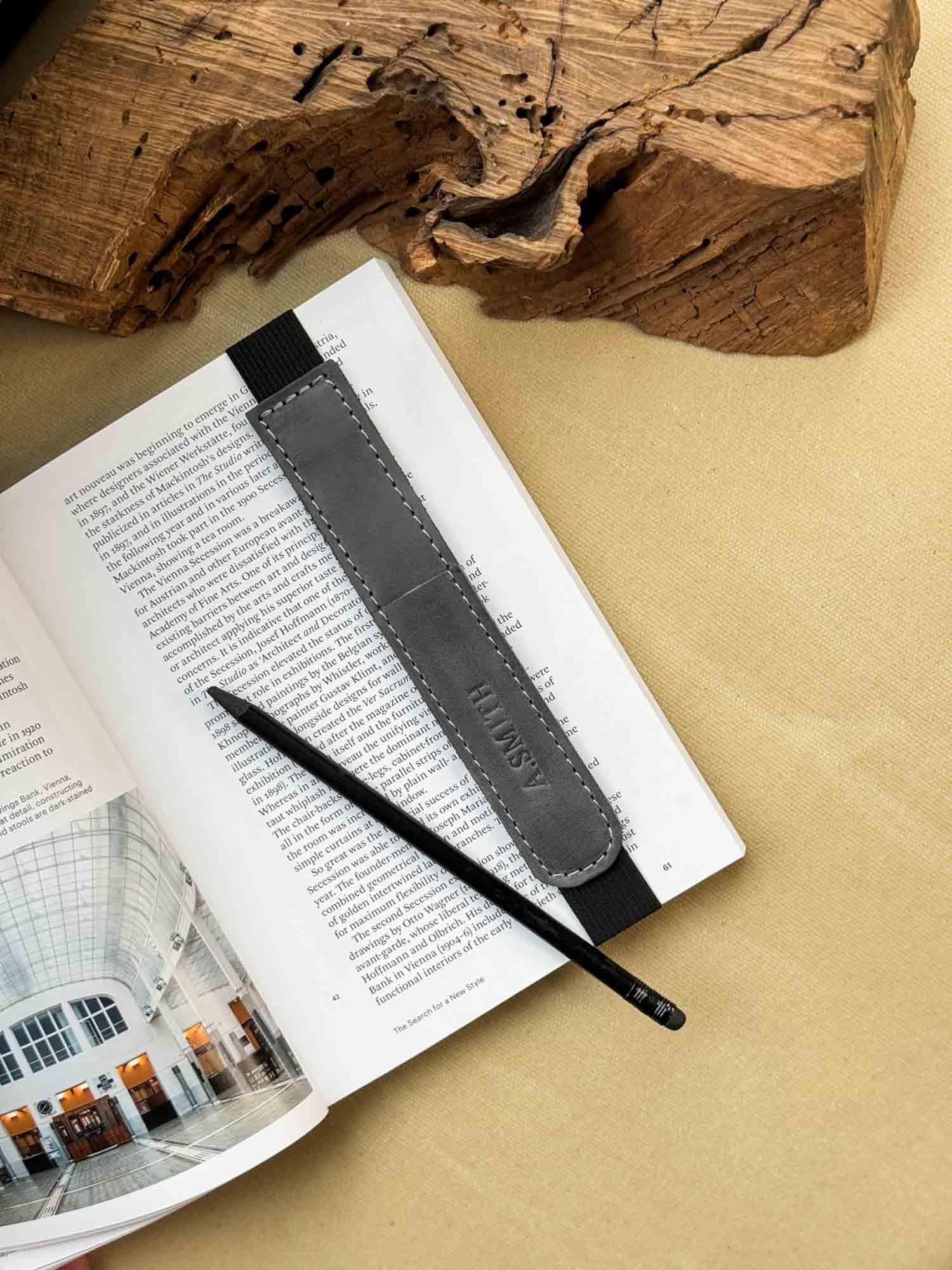 Bookmark with Elastic Strap & Pencil Holder | BookMate