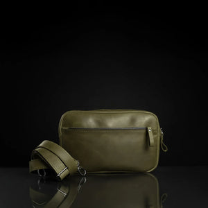 Zippered Leather Crossbody Bag for Men and Women | Orson