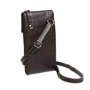 Minimalist Phone Pouch – Grainy Leather Crossbody Bag