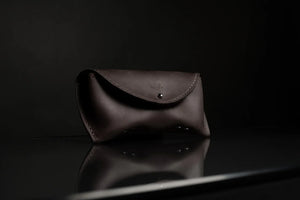Handmade Waxed Matte Leather Case for Sunglasses