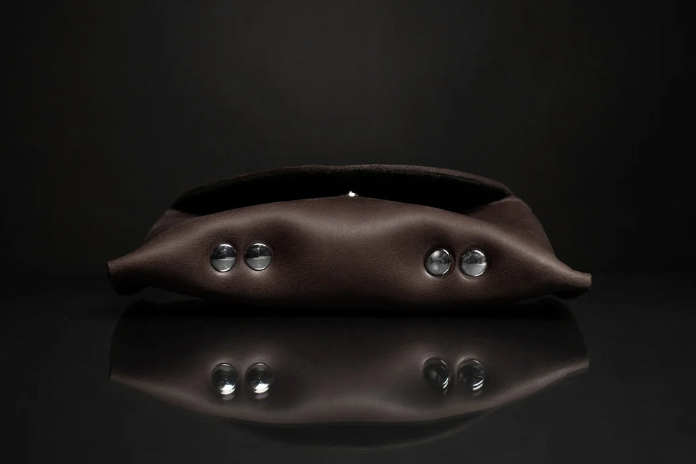 Handmade Waxed Matte Leather Case for Sunglasses