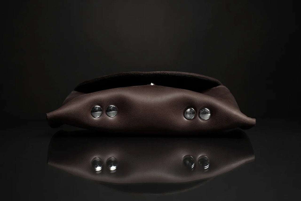 Handmade Waxed Matte Leather Case for Sunglasses