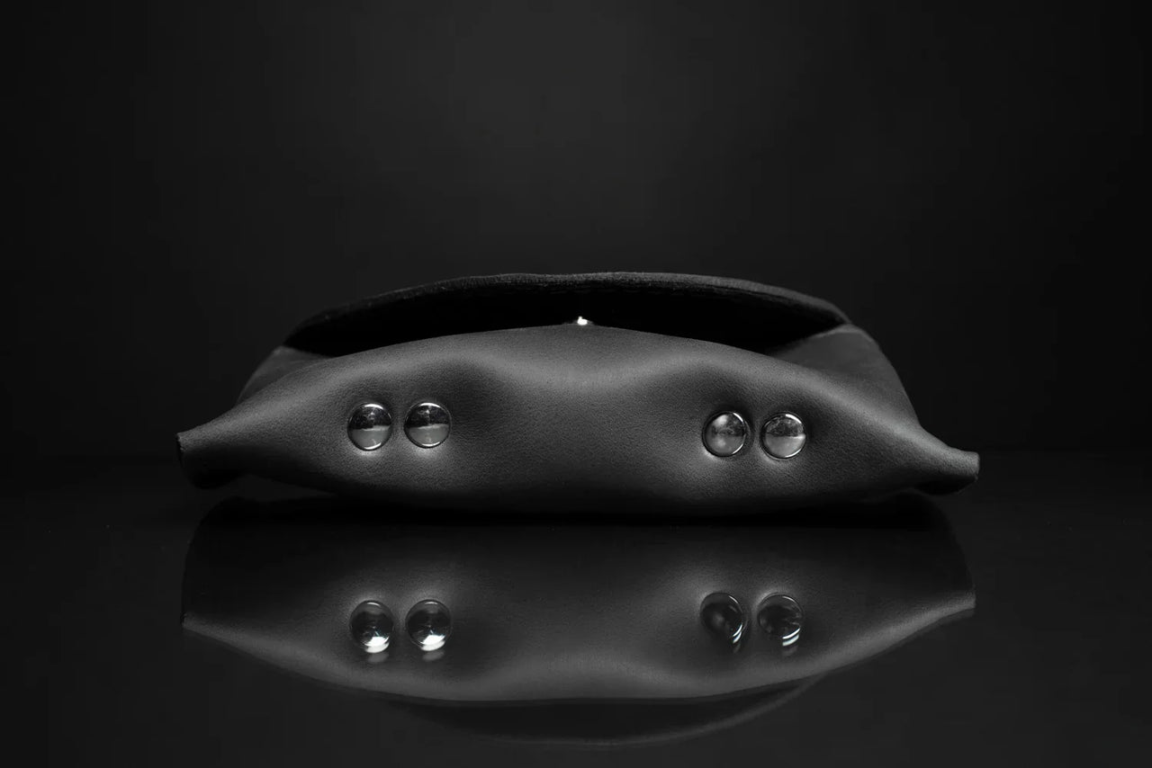 Handmade Waxed Matte Leather Case for Sunglasses