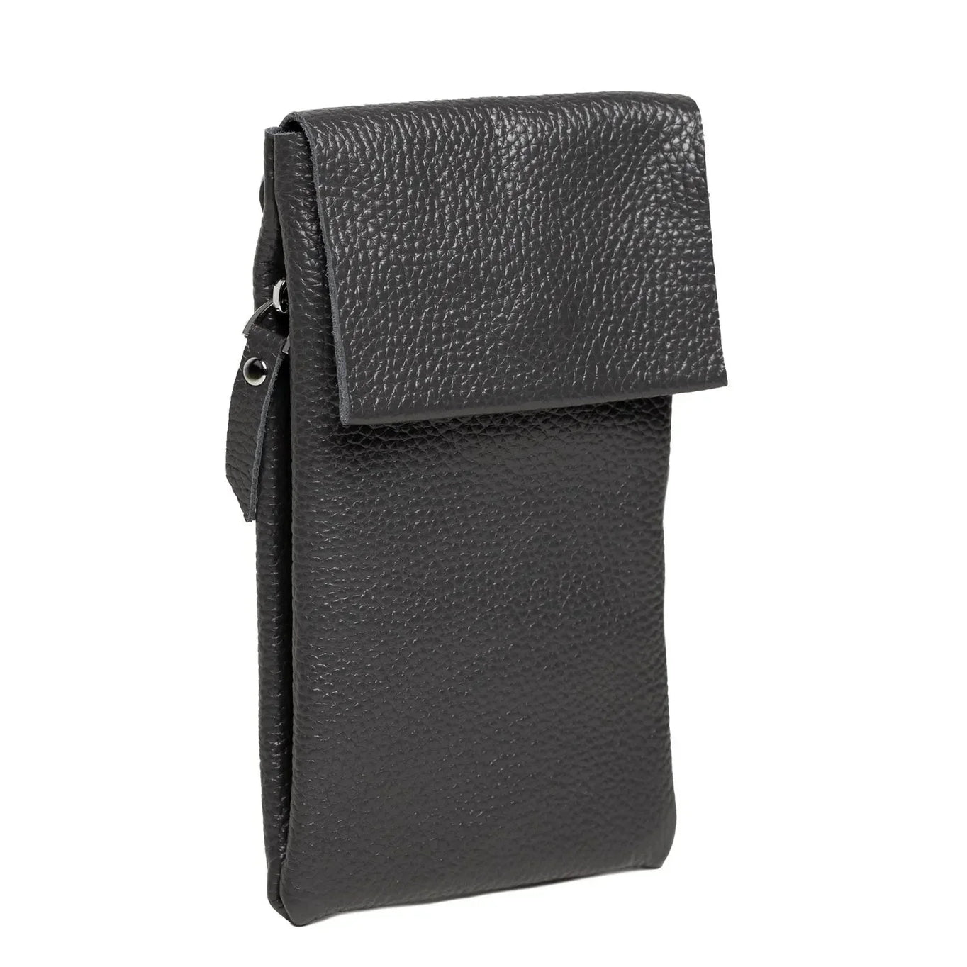 Minimalist Phone Pouch – Grainy Leather Crossbody Bag