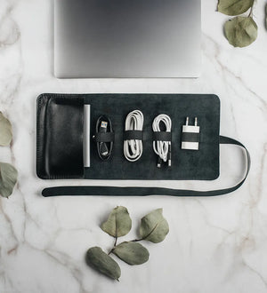 Roll-Up Leather Cord & Tools Wrap – Smooth Finish