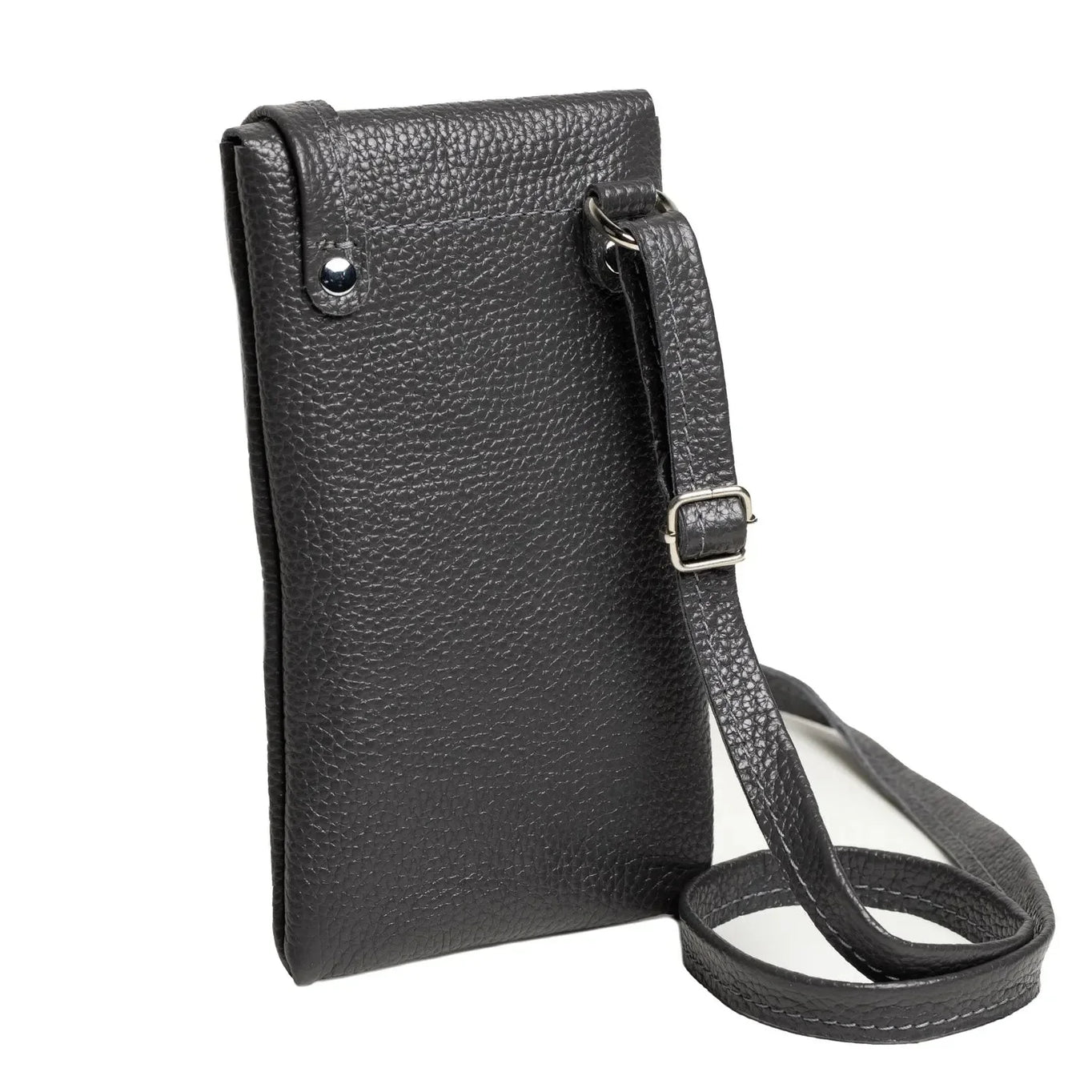 Minimalist Phone Pouch – Grainy Leather Crossbody Bag