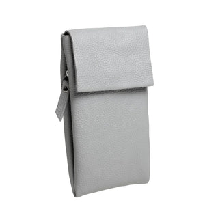 Minimalist Phone Pouch – Grainy Leather Crossbody Bag