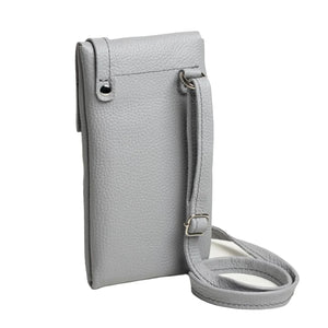 Minimalist Phone Pouch – Grainy Leather Crossbody Bag