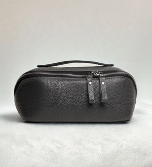 Full Grain Leather Cosmetic Bag – Travel Makeup Organizer | BeautyBox