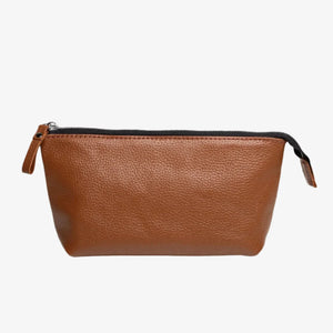 Grainy Leather Cosmetic Bag – Zippered Travel Pouch for Women | Allure