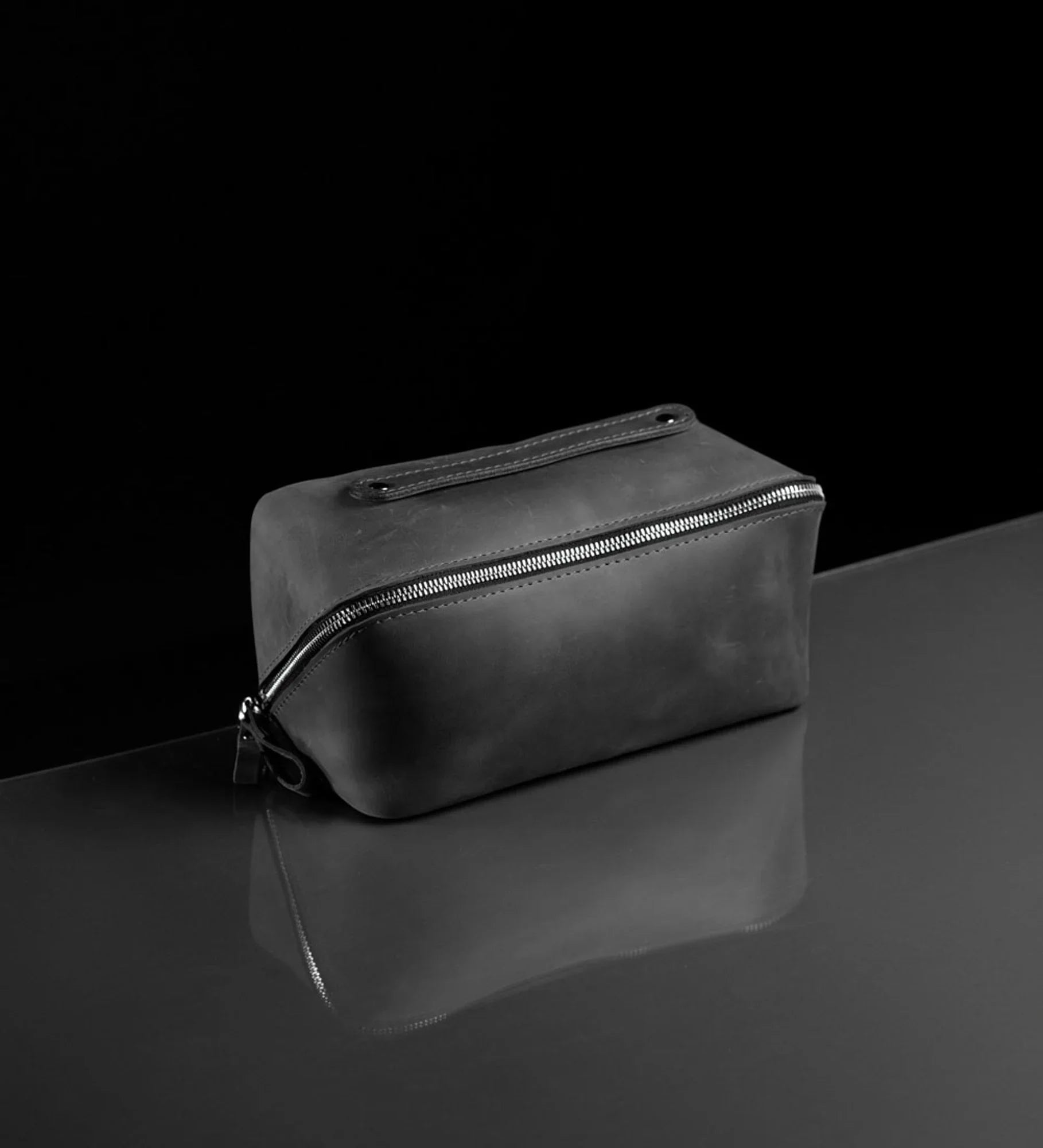 Matte Leather Cosmetic Bag – Travel Toiletry Organizer | BeautyBox