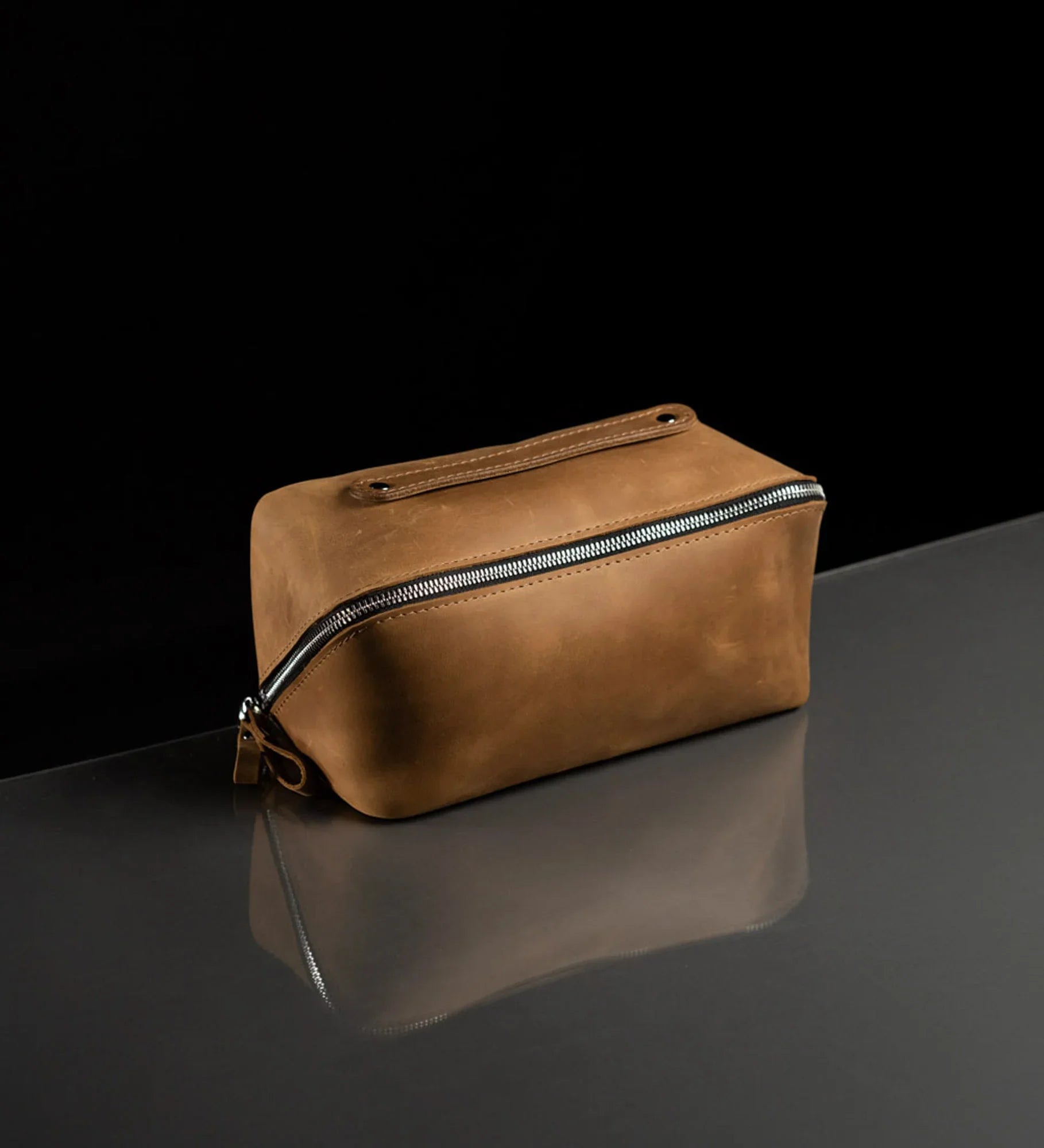 Matte Leather Cosmetic Bag – Travel Toiletry Organizer | BeautyBox