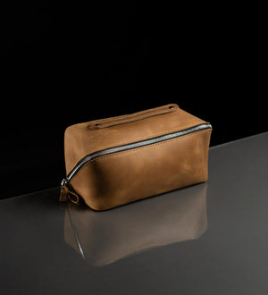 Matte Leather Cosmetic Bag – Travel Toiletry Organizer | BeautyBox