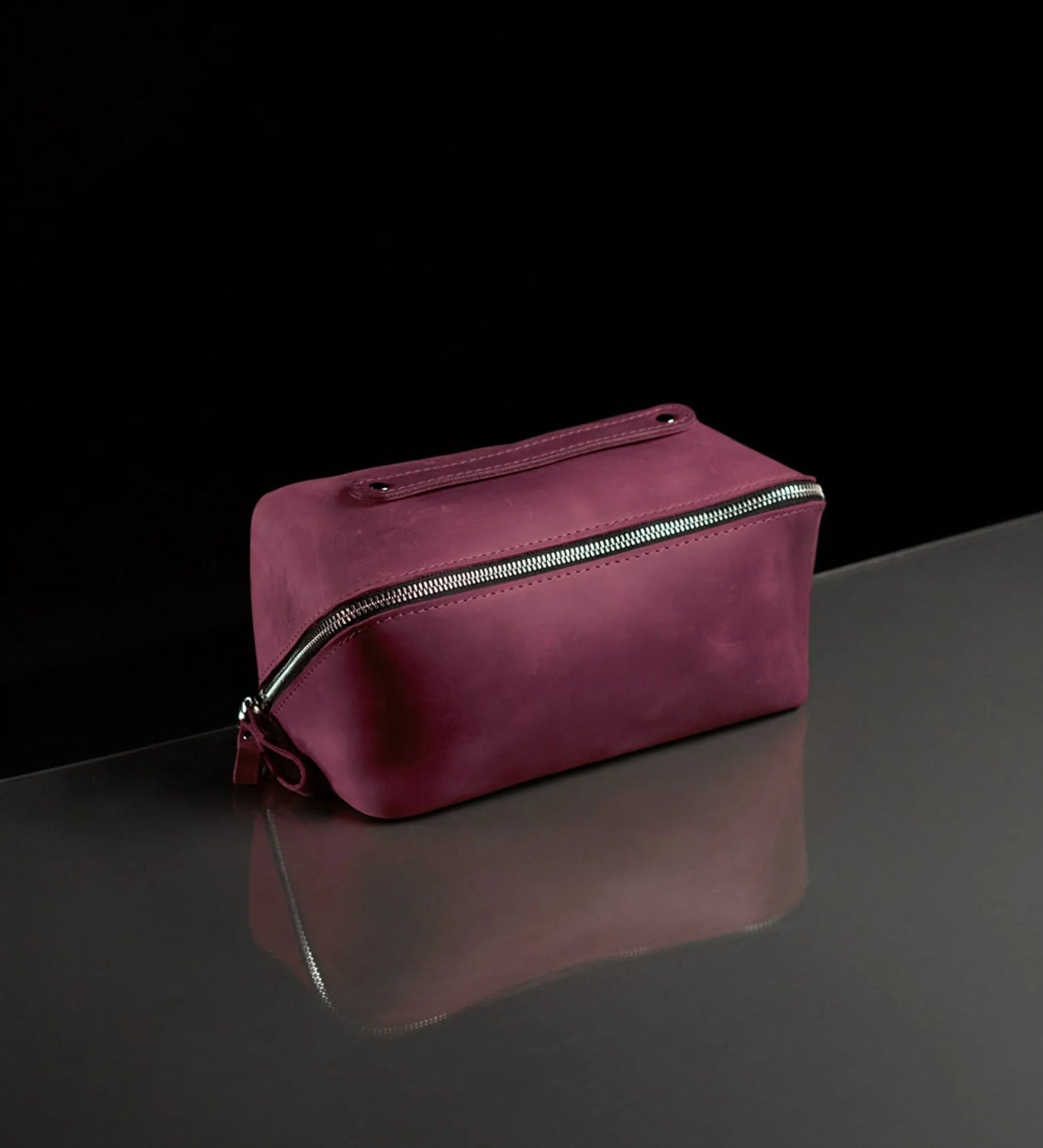 Matte Leather Cosmetic Bag – Travel Toiletry Organizer | BeautyBox