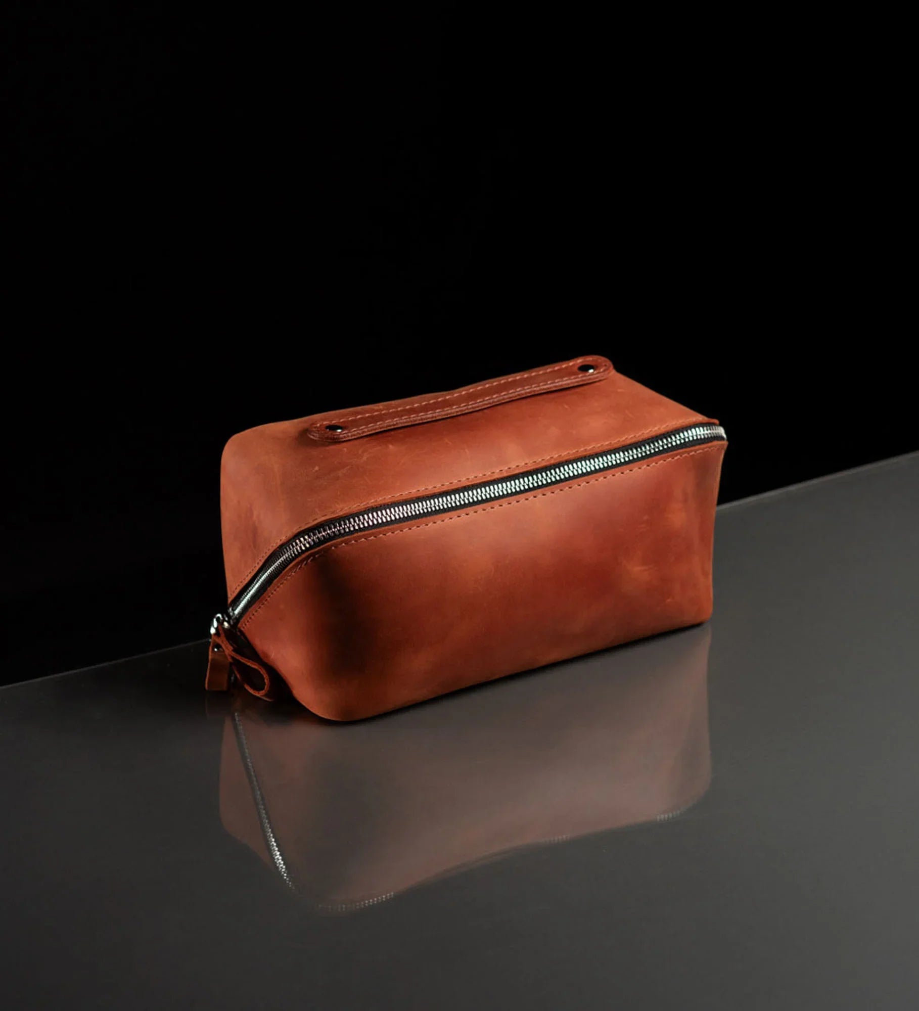 Matte Leather Cosmetic Bag – Travel Toiletry Organizer | BeautyBox