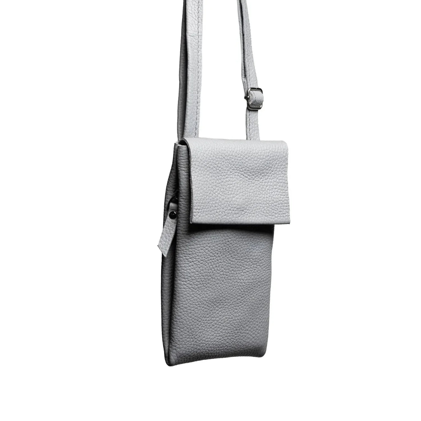 Minimalist Phone Pouch – Grainy Leather Crossbody Bag
