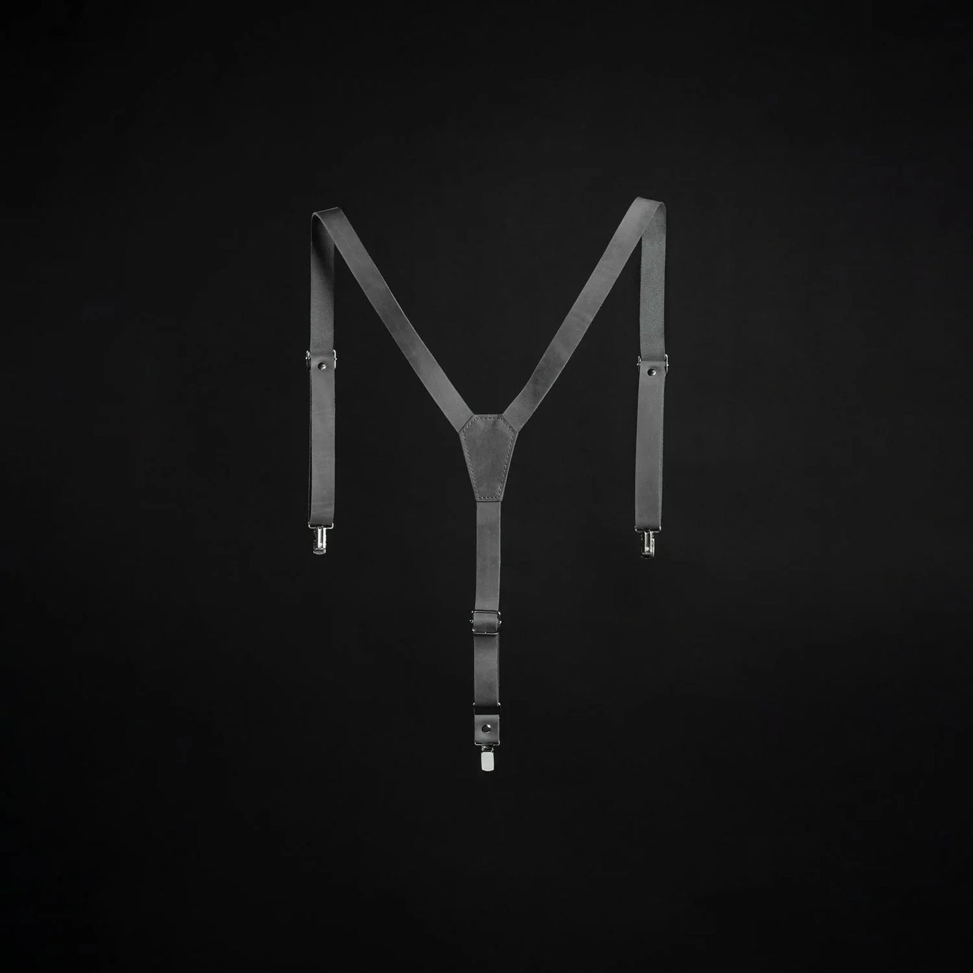 Y-Back Matte Leather Suspenders for Men – Rustic Style
