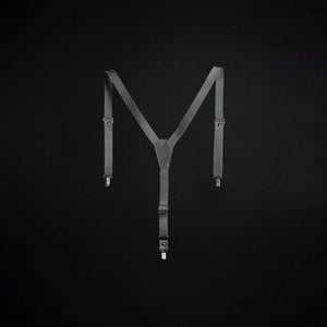 Y-Back Matte Leather Suspenders for Men – Rustic Style