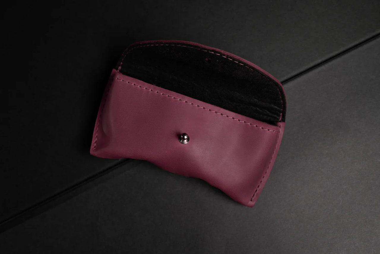 Handmade Waxed Matte Leather Case for Sunglasses