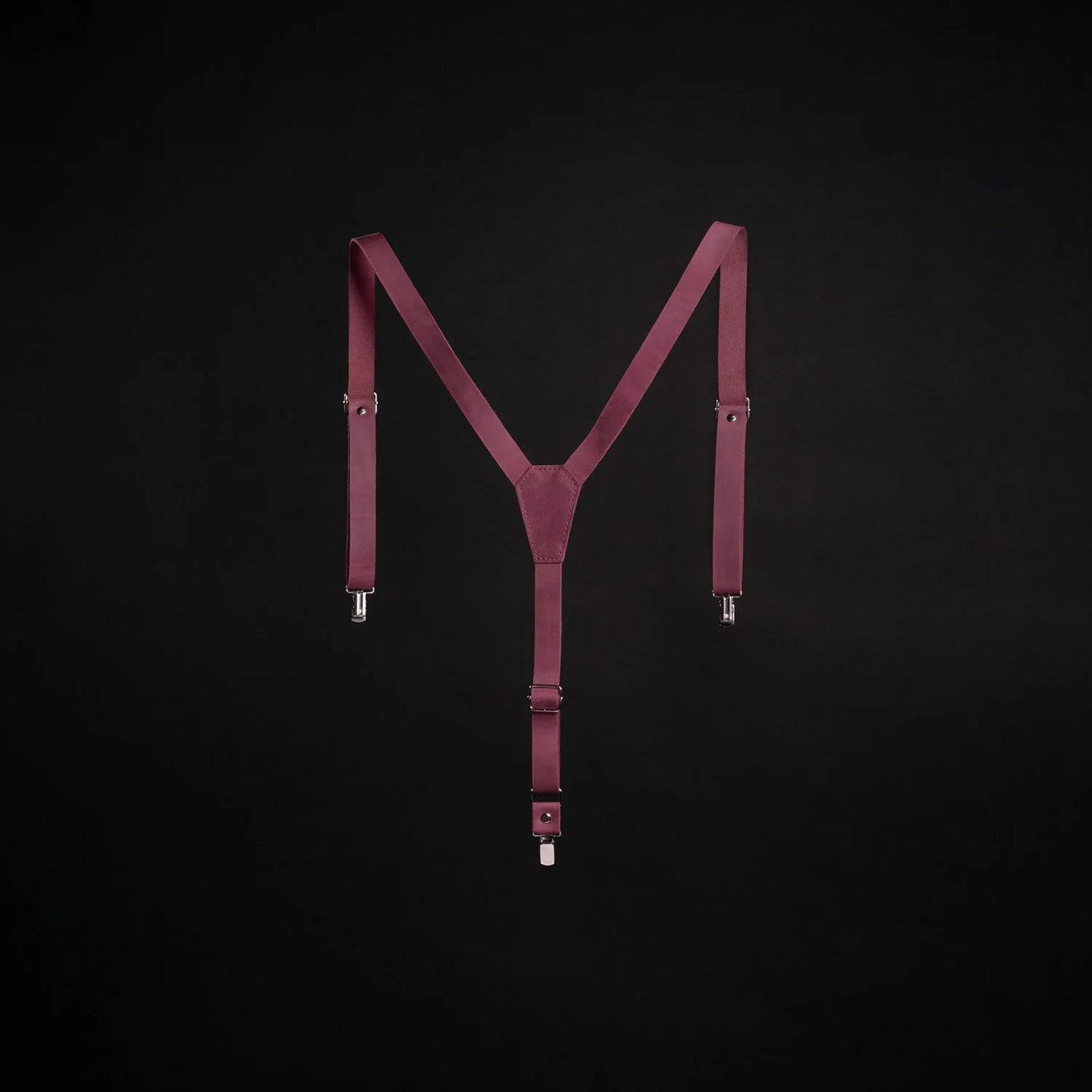 Y-Back Matte Leather Suspenders for Men – Rustic Style
