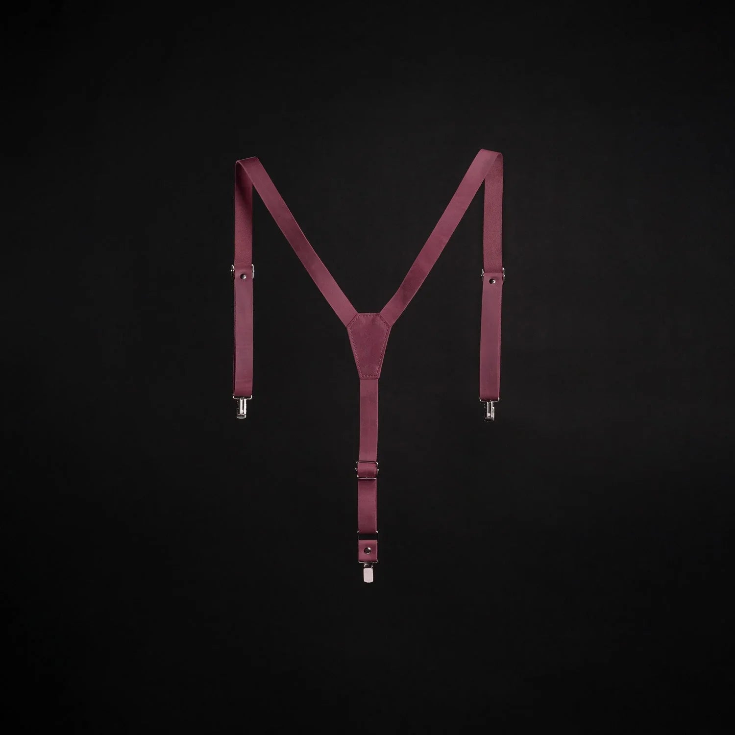 Y-Back Matte Leather Suspenders for Men – Rustic Style